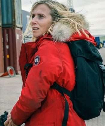 Léa Drucker War of the Worlds Catherine Durand Red Jacket