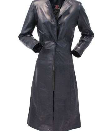 Womens Leather Trench Coat