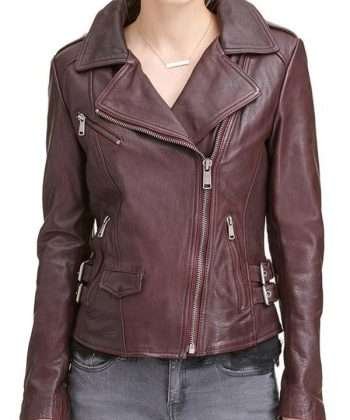Womens Biker Leather Jacket