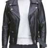 Womens Classic Biker Leather Jacket