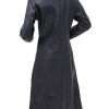 Women’s Black Leather Trench Coat