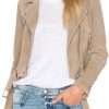 Women’s Biker Beige Leather Jacket