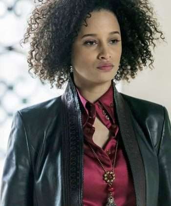 TV Series A Discovery of Witches Elarica Johnson Black Leather Jacket