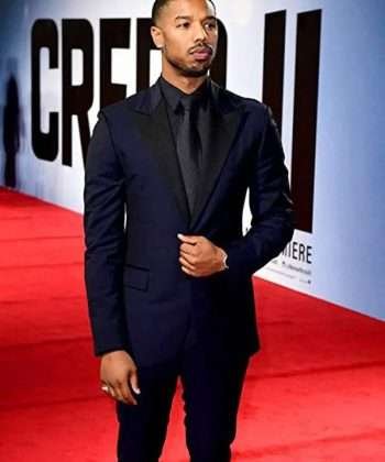 Michael B Jordan Creed II Blue Suit