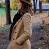 The Wedding Veil Inspiration 2023 Emma Di Stefano Brown Wool Coat