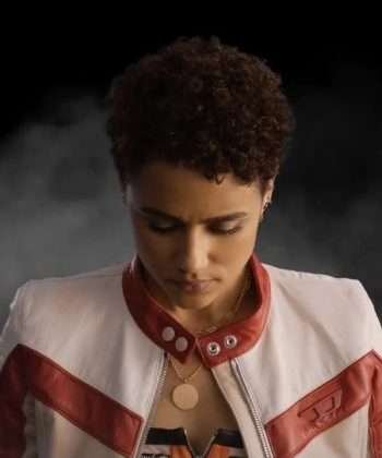 Ramsey Movie Fast X 2023 Nathalie Emmanuel White Leather Jacket
