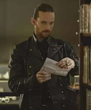 Luke Treadaway Lockwood & Co 2023 Leather Jacket