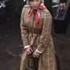 Lady Gaga House Of Gucci 2021 Patrizia Reggiani Checked Cotton Coat