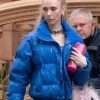 Juno Temple Ted Lasso S03 Keeley Jones Blue Puffer Jacket