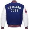 MLB Chicago Cubs Wool Varsity Blue and White Jacket