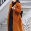 Only Murders In The Building 2021 Selena Gomez Brown Fur Trench Coat
