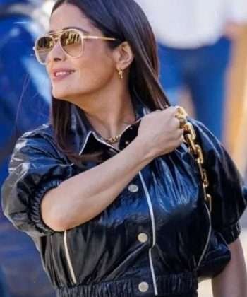 Maxandra Mendoza Magic Mike’s Last Dance Salma Hayek Black Jacket