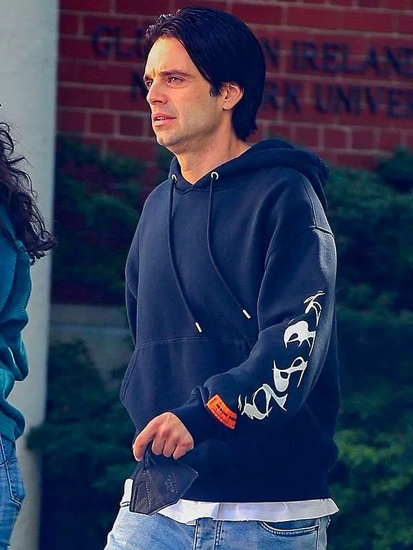 Sharper 2023 Sebastian Stan Black Hoodie