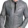 Men’s Cafe Racer Gray Jacket