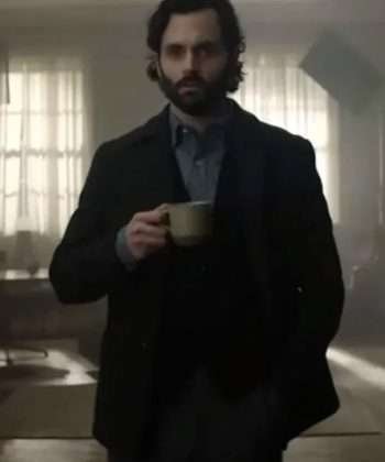 Penn Badgley You S04 Black Wool Blazer