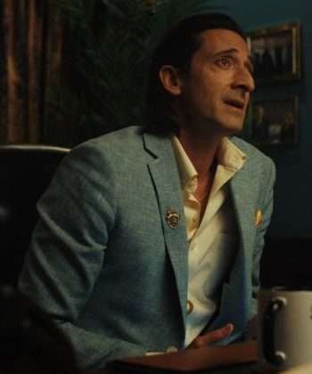 Poker Face 2023 Adrien Brody Blue Blazer