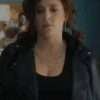 Scarlet Your Place or Mine 2023 Rachel Bloom Black Biker Leather Jacket