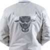 Starter Chicago Bulls Silver Satin Varsity Jacket