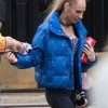 Juno Temple TV Series Ted Lasso S03 Keeley Jones Blue Puffer Jacket