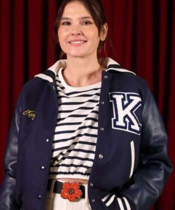 Virginie Ledoyen Wool Letterman Jacket