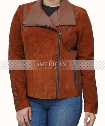 Wonder Woman Diana Prince Brown Suede Jacket