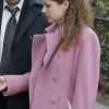 Jenna Fischer The Office Pink Wool Coat
