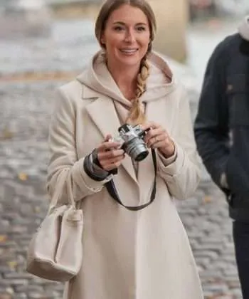 Alexa PenaVega A Paris Proposal Off-white Trench Coat