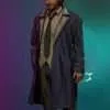 Video Game The Wolf Among Us 2 Bigby Wolf Blue Shearling Leather Trench Coat