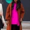 TV Series The Love Club S01 Lauren Bishop Orange Wool Trench Coat