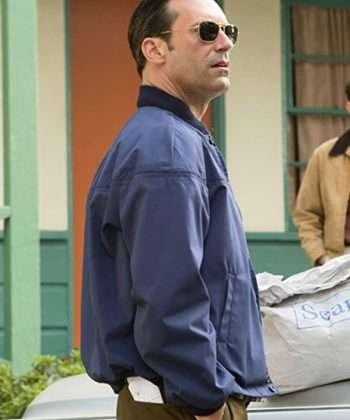 Mad Men Jon Hamm Blue Cotton Jacket
