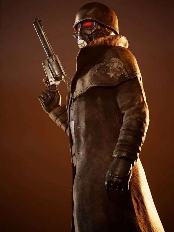 Game Fallout New Vegas 2010 Ranger Duster A7 Brown Trench Coat