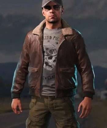 Video Game Far Cry 5 Brown Bomber Leather Jacket