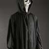 Movie Scream 6Ghost Hooded Black Long Coat