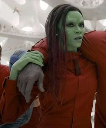 Zoe Saldana Guardians of the Galaxy Vol. 3 Gamora Orange Cotton Jumpsuit