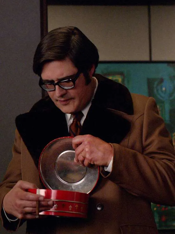 Rich Sommer Mad Men Shearling Trench Coat