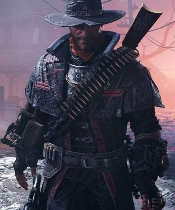 Video Game Evil West Jesse Rentier Brown Costume Leather Trench Coat