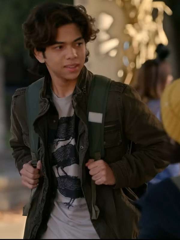 Myles Perez The Curse of Bridge Hollow 2022 Mario Green Cotton Jacket