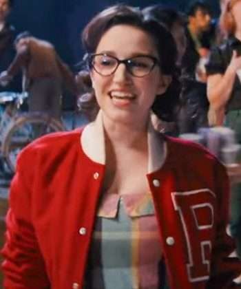 Jane Grease Rise of the Pink Ladies Marisa Davila Red Letterman Jacket