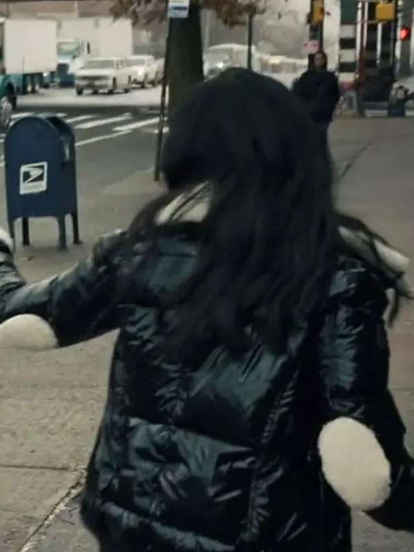 Melody Mel Bayani The Equalizer Black Shearling Puffer Jacket