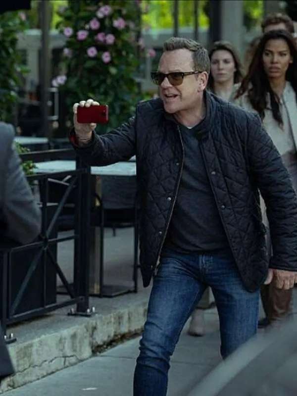 TV Series Rabbit Hole S01 John Weir Black Quilted Jacket