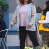 The Equalizer Queen Latifah Gray and Beige Tail Coat Jacket