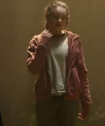 Bella Ramsey The Last of Us Ellie Williams Maroon Hooded Jacket