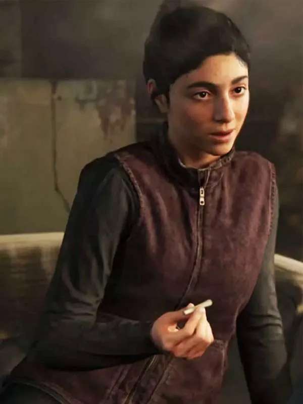 Video Game The Last of Us Part II Dina Brown Suede Leather Vest