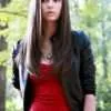 Elene Gilbert The Vampire Diaries Nina Dobrev Black Leather Jacket