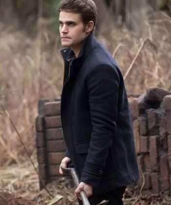 Paul Wesley TV Series The Vampire Diaries Stefan Salvatore Black Wool Jacket