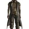Video Game Fallout New Vegas Ulysses Black Leather Trench Coat