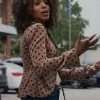 TV Series Unprisoned Season 01 Kerry Washington Brown Velvet Blazer