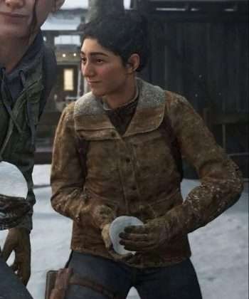 Dina The Last of Us Part II Brown Leather Jacket