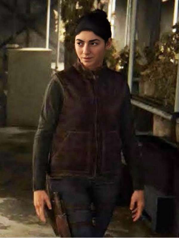 Video Game The Last of Us Part II Dina 2020 Brown Suede Leather Vest