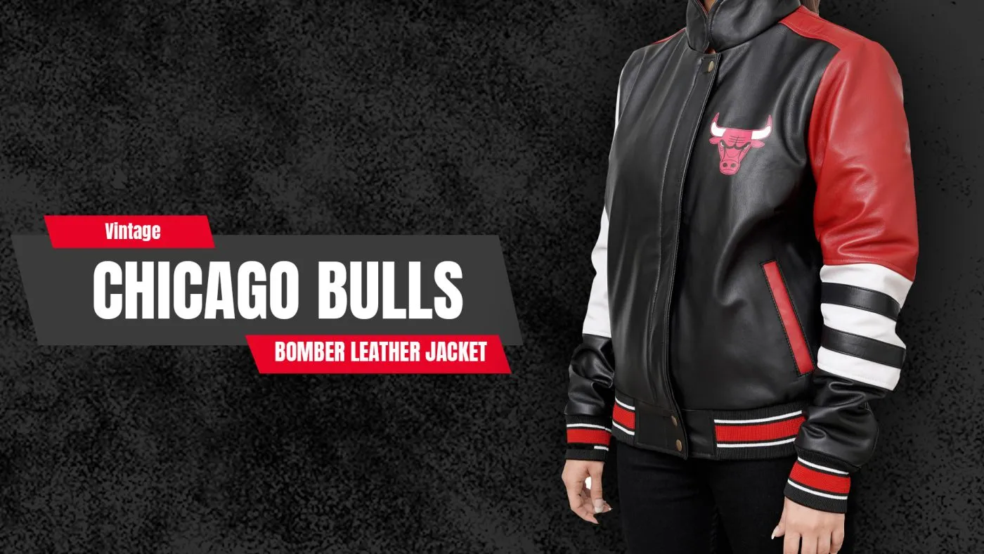 Vintage Chicago Bulls Bomber Leather Jacket